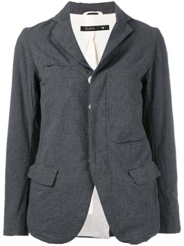 Klasica - Asymmetric Blazer - Women - Cotton - 3, Grey, Cotton