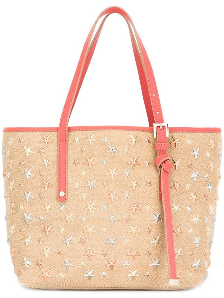 Jimmy Choo 'sasha' Tote, Nude/neutrals, Leather/cotton