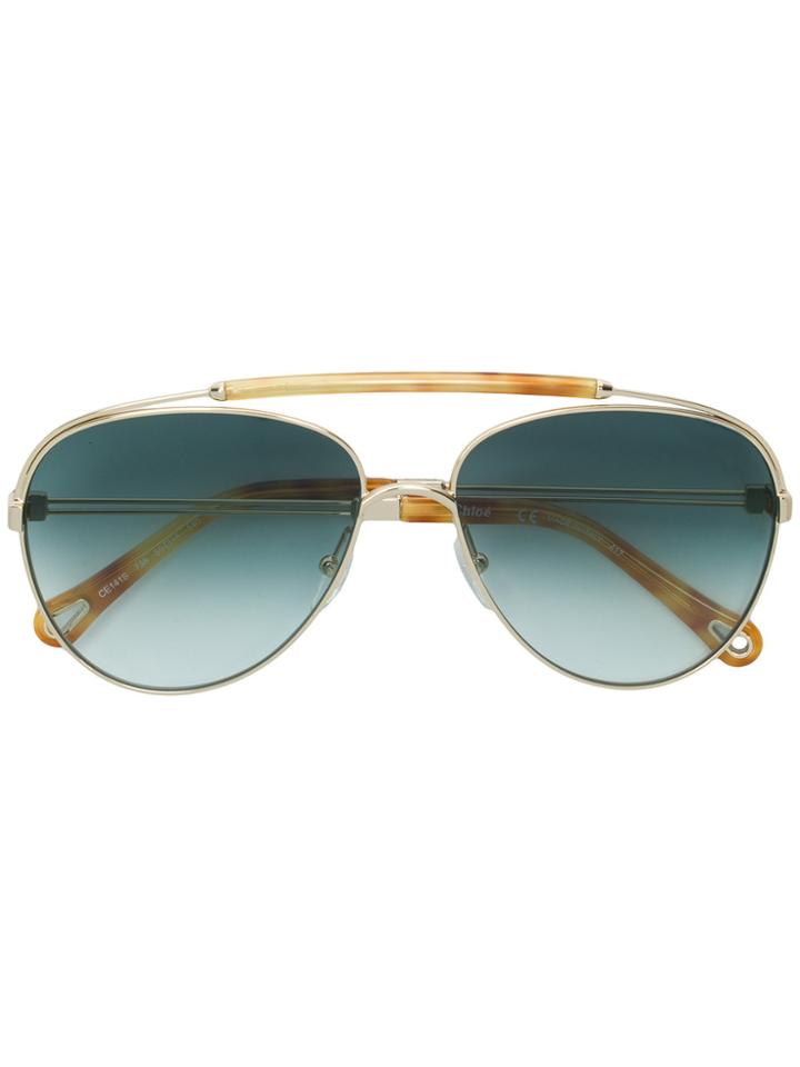 Chloé Eyewear Aviator Sunglasses - Metallic