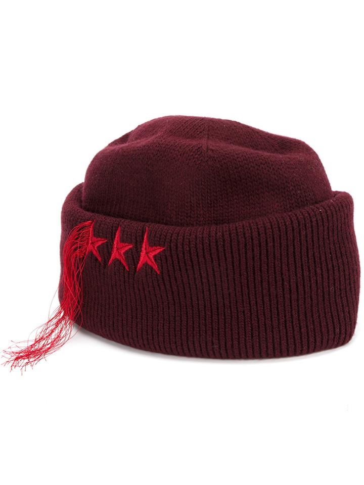 Golden Goose Deluxe Brand Star Embroidered Fringed Hat