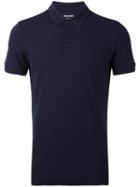 Giorgio Armani Plain Polo Shirt, Men's, Size: 46, Blue, Virgin Wool
