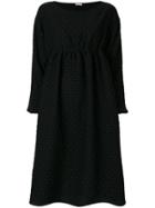 Apuntob Polka Dot Print Tie Back Dress - Black