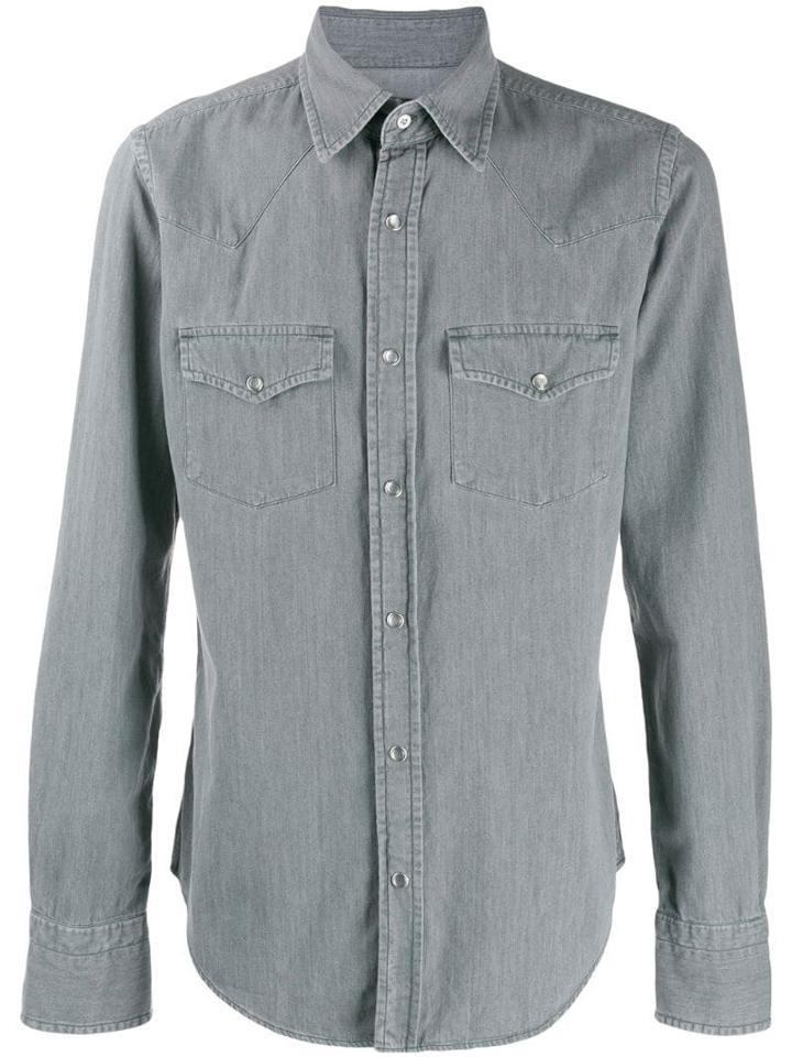 Tom Ford Western Denim Shirt - Grey