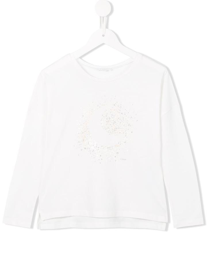 Chloé Kids Round Neck Top, Girl's, Size: 10 Yrs, White