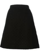 Rochas Embroidered A-line Skirt, Women's, Size: 40, Black, Cotton/linen/flax/silk
