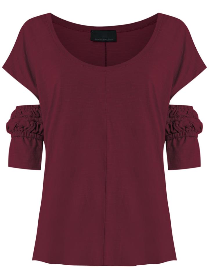 Andrea Bogosian Cut Out Details Top - Red