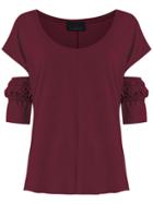 Andrea Bogosian Cut Out Details Top - Red