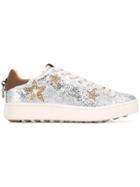 Coach Glitter Lace-up Sneakers - Metallic