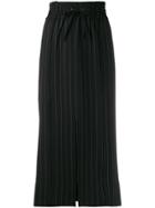 Ganni Pin Stripe Drawstring Skirt - Black