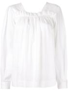 Joseph - Gathered Blouse - Women - Silk/ramie - 36, Women's, White, Silk/ramie