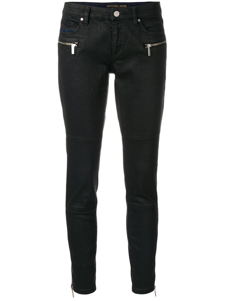 Michael Michael Kors Zip Pocket Skinny Trousers - Black