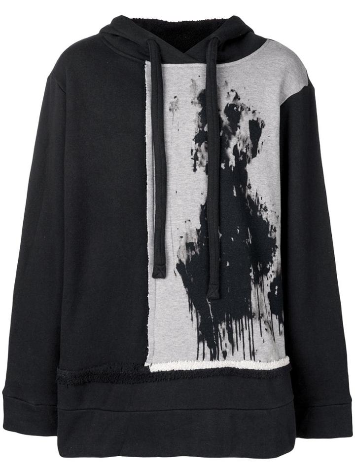 Forcerepublik Contrast Panel Hoodie - Black