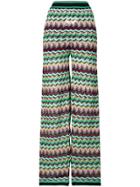 M Missoni Zigzag Print Trousers - Green