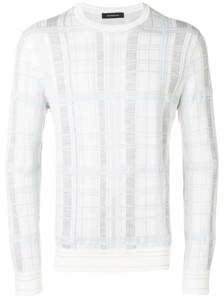 Ermenegildo Zegna Tartan Pattern Jumper - Grey