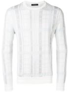 Ermenegildo Zegna Tartan Pattern Jumper - Grey