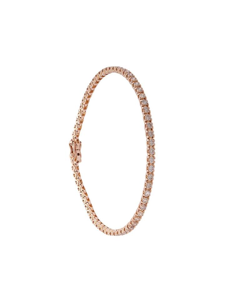 Eva Fehren 18kt Rose Gold 2mm Line Diamond Bracelet