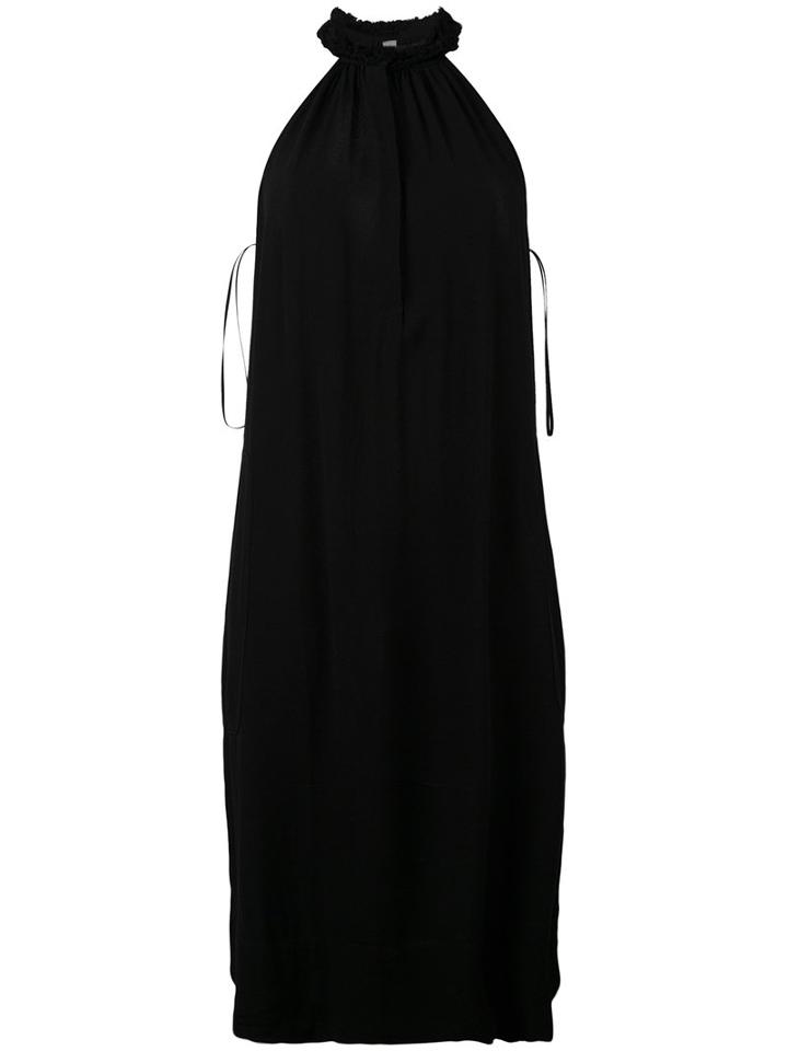Raquel Allegra - Halterneck Midi Dress - Women - Rayon - 0, Black, Rayon