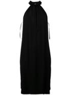 Raquel Allegra - Halterneck Midi Dress - Women - Rayon - 0, Black, Rayon