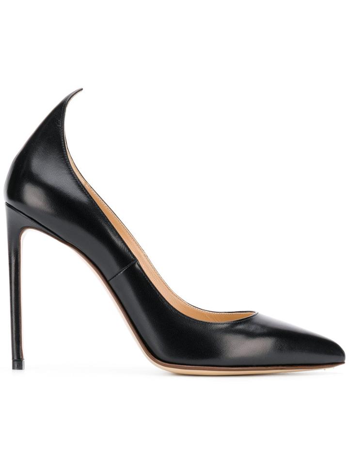 Francesco Russo Pointed Heel Pumps - Black