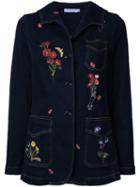 Vivetta Embroidered Denim Jacket, Size: 40, Blue, Cotton/spandex/elastane