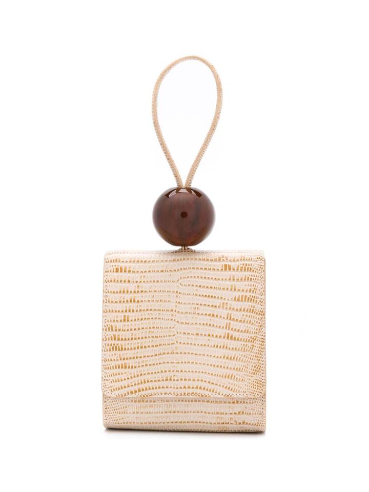 By Far Snakeskin Effect Mini Bag - Neutrals