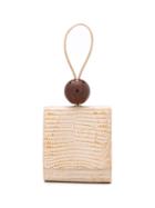 By Far Snakeskin Effect Mini Bag - Neutrals