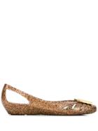 Salvatore Ferragamo Glittery Ballerina Shoes - Gold