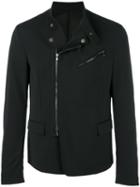 Diesel Black Gold Blazer Design Biker Jacket, Men's, Size: 48, Blue, Viscose/polyester/wool/spandex/elastane