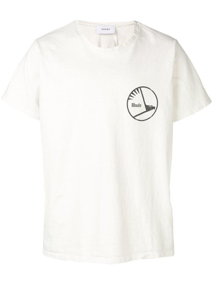 Rhude Logo Print T-shirt - White