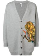 Loewe Oversized Lion Cardigan - Grey