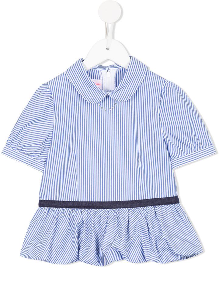 Familiar Striped Blouse, Girl's, Size: 9 Yrs, White