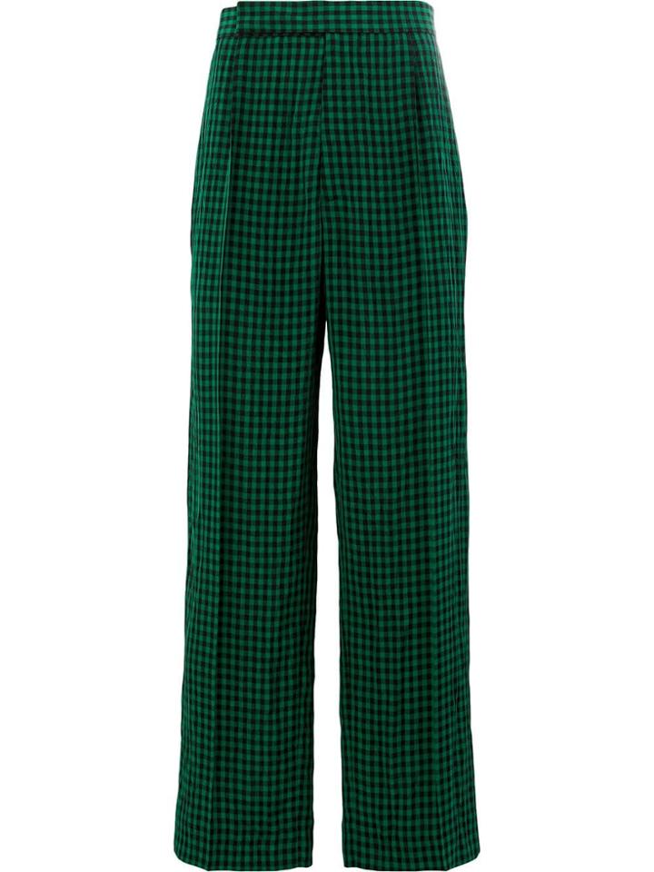 Haider Ackermann Straight Check Trousers - Green