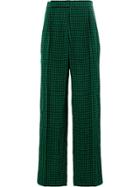Haider Ackermann Straight Check Trousers - Green