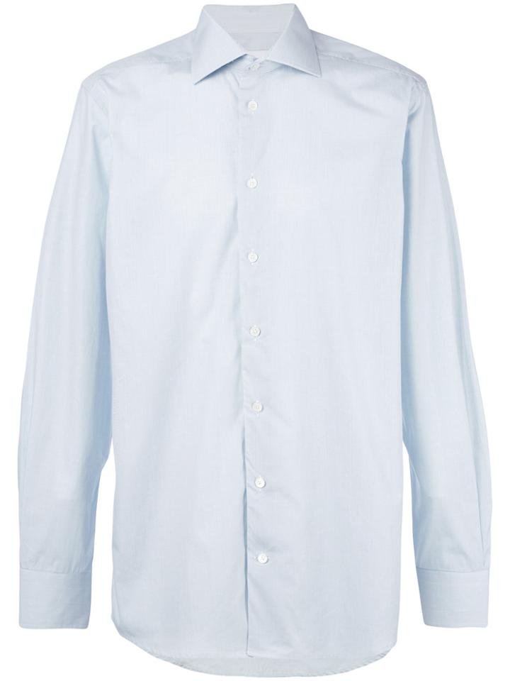 Hardy Amies Checked Cotton Shirt - Blue