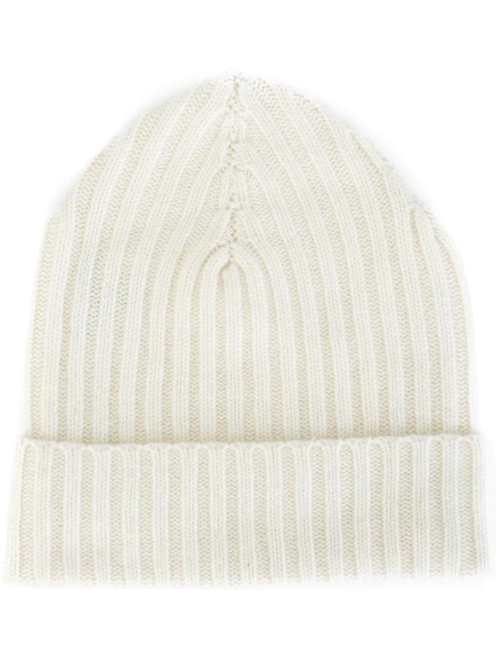 Warm-me 'eric' Beanie Hat, Women's, White, Cashmere