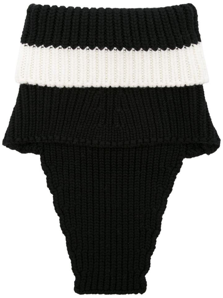The Gigi Roll Neck Bib - Black