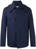 Mackintosh Button-up Hooded Jacket, Men's, Size: 42, Blue, Cotton
