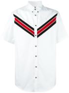 Dsquared2 V-striped Shirt, Men's, Size: 50, White, Cotton/polyester/polyurethane/pvc