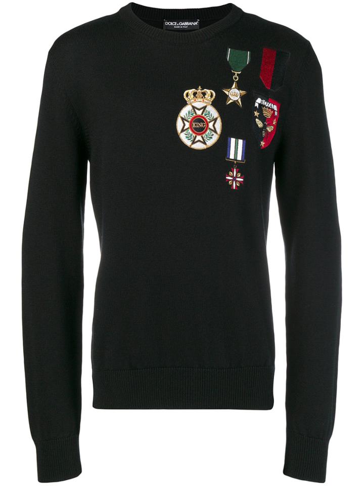 Dolce & Gabbana Embellished Pullover Sweatshirt - Black