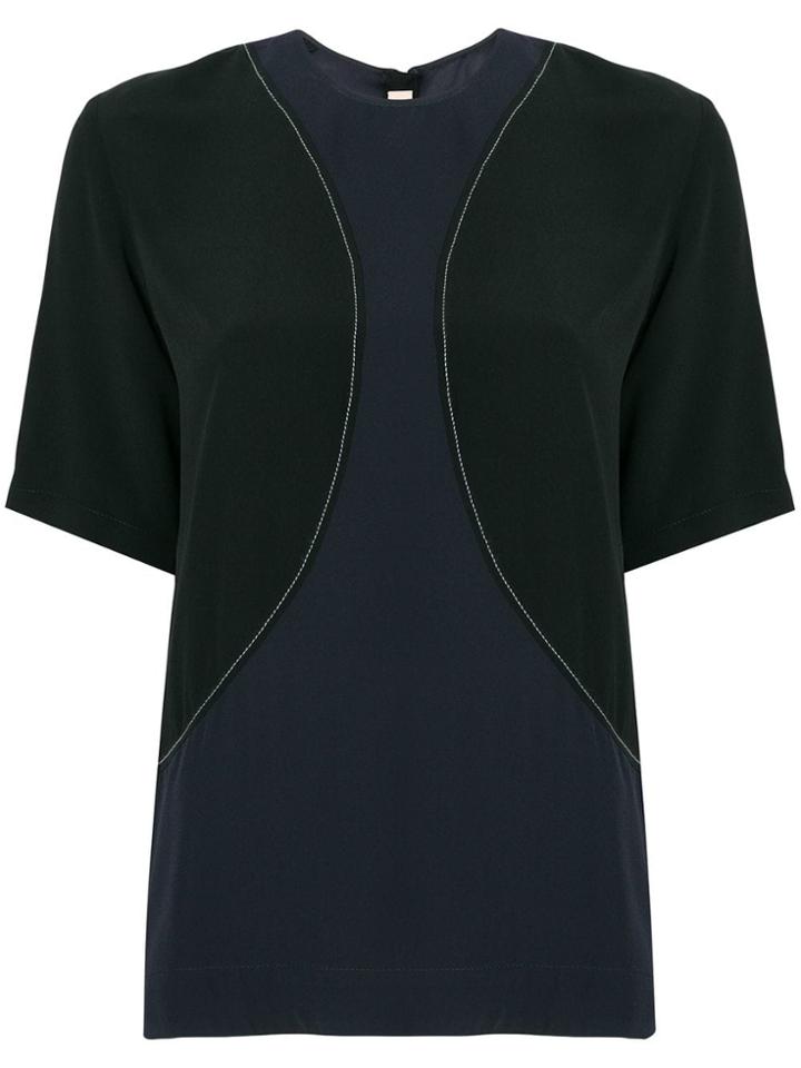 Marni Stitched Panel T-shirt - Blue