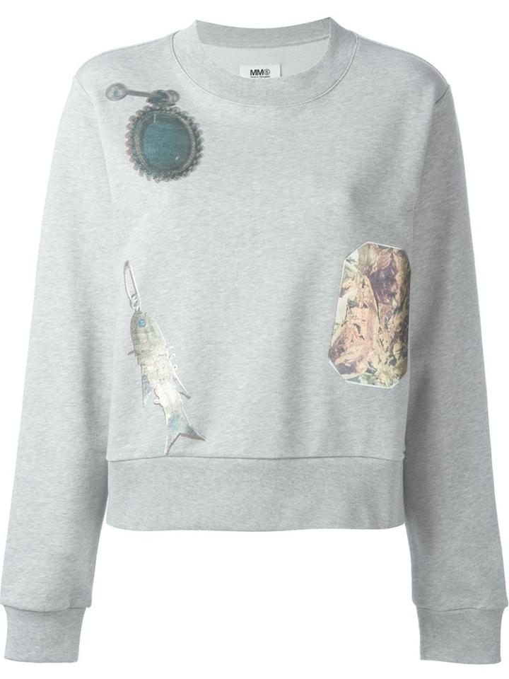 Mm6 Maison Margiela Multi Brooch Print Sweatshirt