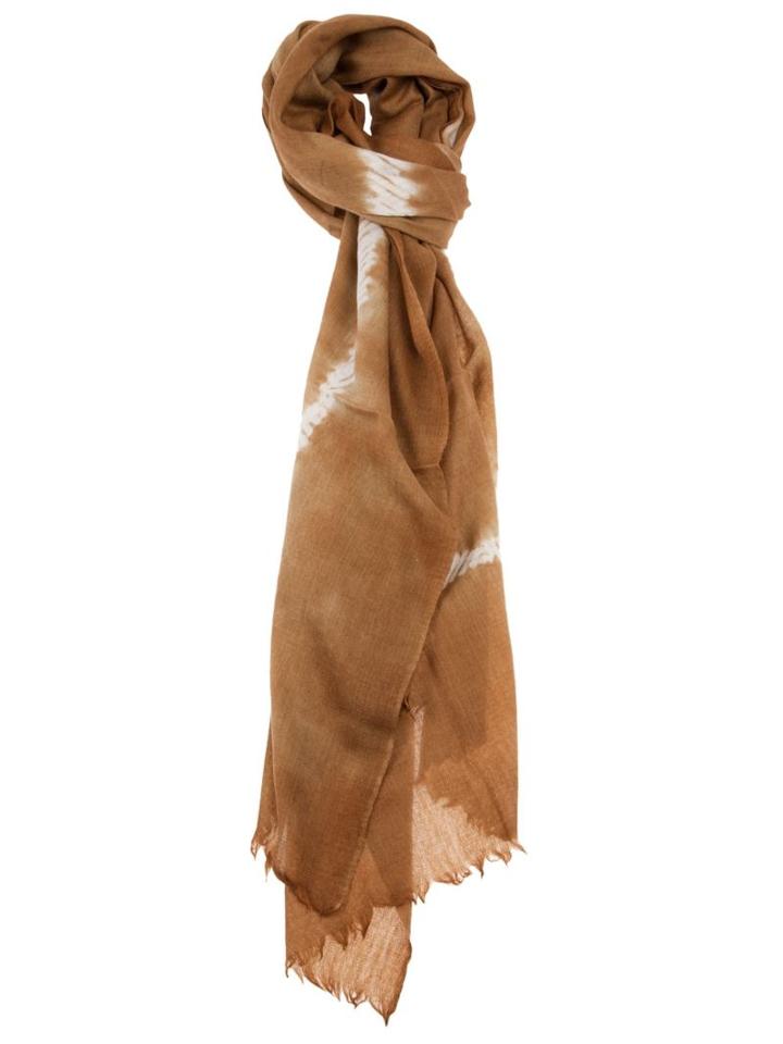Suzusan Tie-dye Scarf, Adult Unisex, White, Wool
