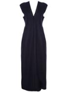 Jil Sander V-neck Sleeveless Dress - Blue