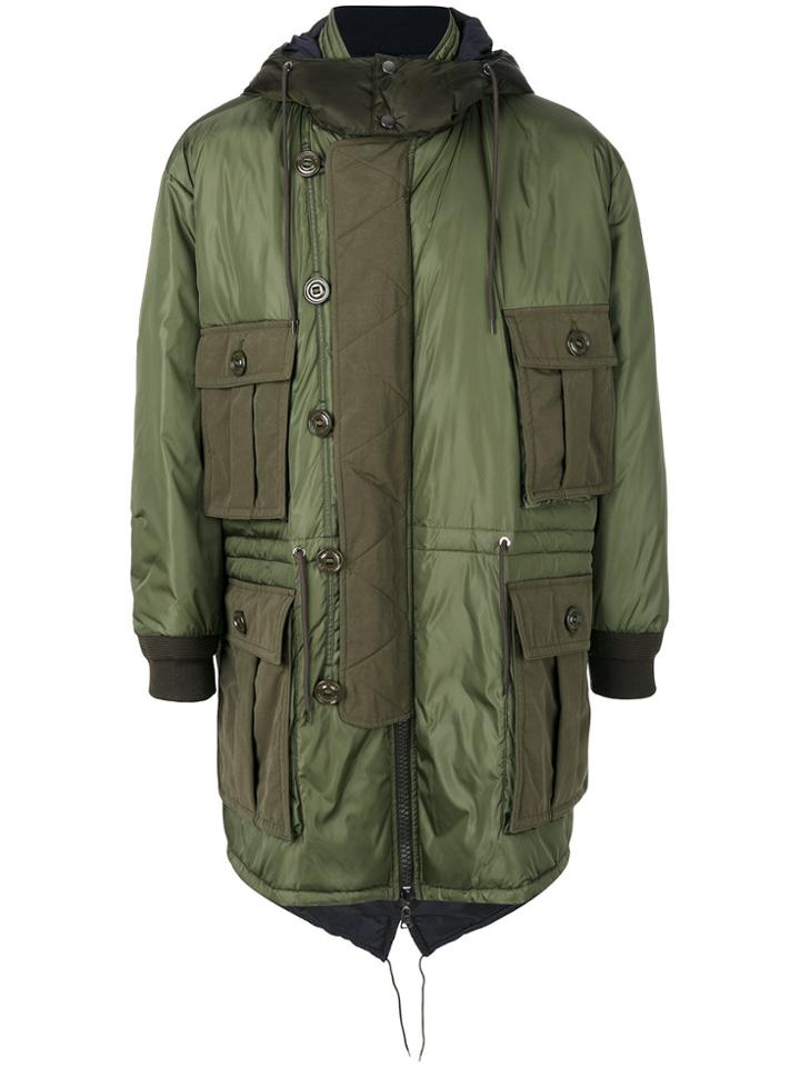 Moncler Gabriel Reversible Parka Coat - Green