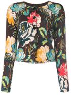 Twin-set Floral Embroidered Cardigan - Brown