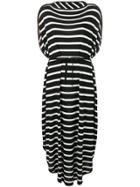 Mm6 Maison Margiela Striped Oversized Dress - Black