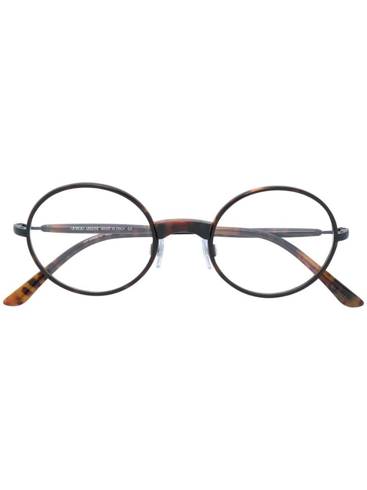 Giorgio Armani Classic Circle Frames - Brown
