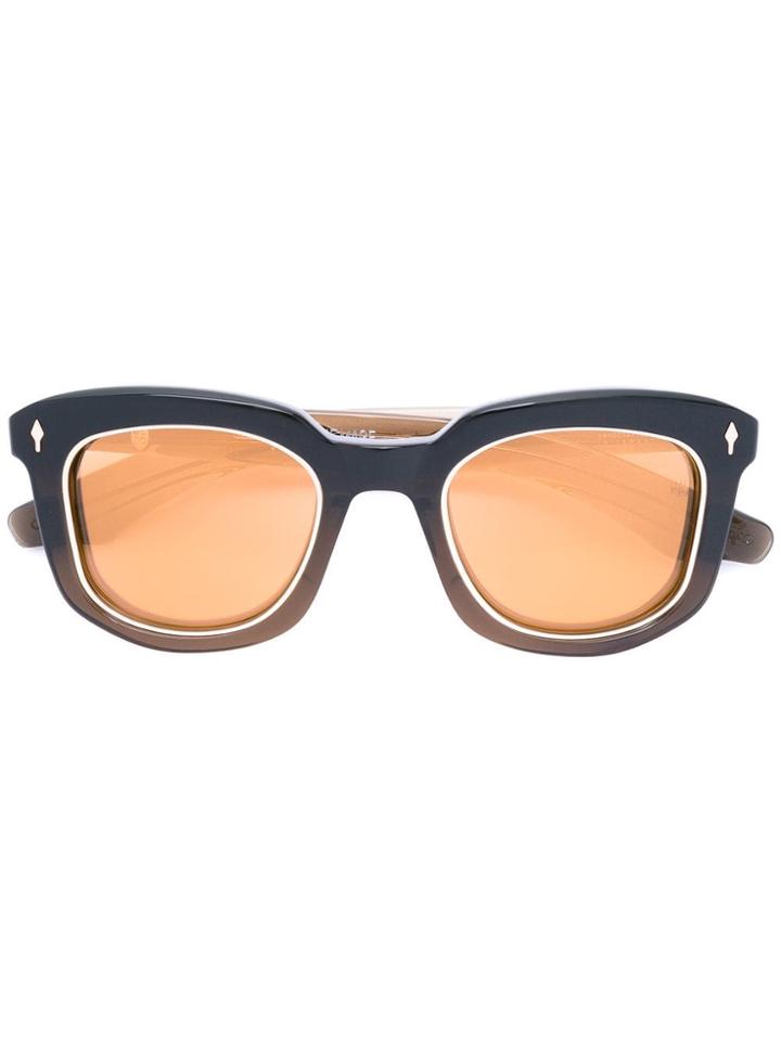 Jacques Marie Mage Squared Sunglasses - Brown