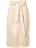 Osklen Belted Wrap Front Skirt - Brown