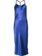 Fleur Du Mal - Cowl Neck Slip - Women - Silk - M, Pink/purple, Silk